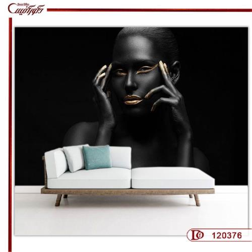 پوستر دیواری چهره زن سیاه پوست 120376